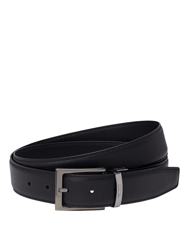 TUMI Rectangle Reversible Saffiano to Smooth Leather Belt, 35mm