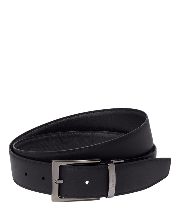 TUMI Rectangle Reversible Saffiano to Smooth Leather Belt, 35mm