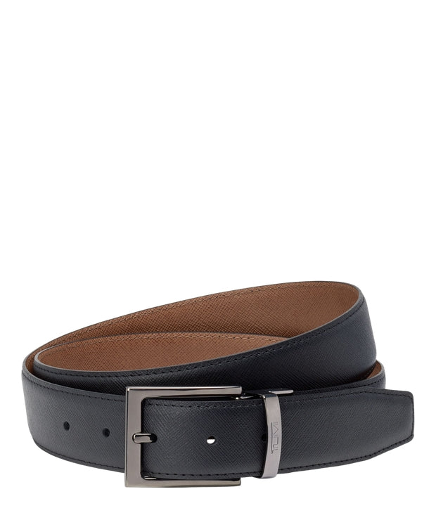 TUMI Rectangle Reversible Saffiano to Smooth Leather Belt, 35mm