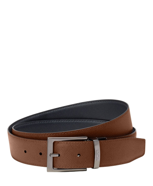 TUMI Rectangle Reversible Saffiano to Smooth Leather Belt, 35mm