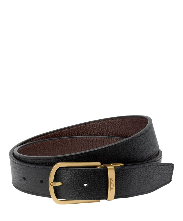TUMI Horseshoe Reversible Pebbled Leather Belt, 35mm