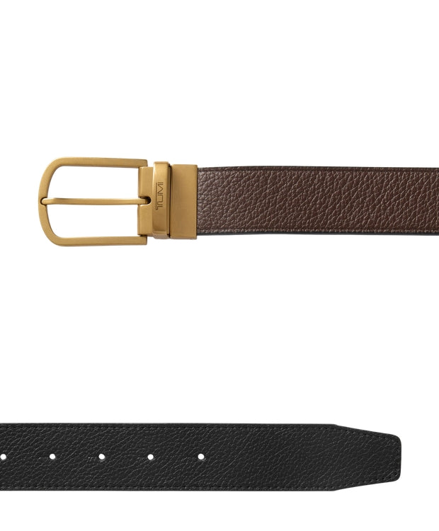 TUMI Horseshoe Reversible Pebbled Leather Belt, 35mm