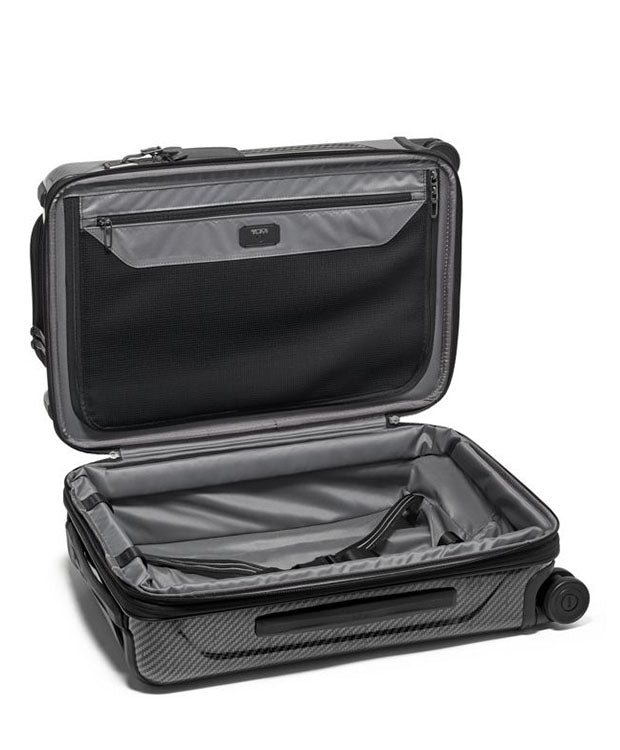 TUMI International Front Pocket Expandable 4 Wheeled Carry On