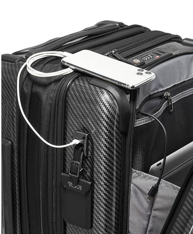TUMI International Front Pocket Expandable 4 Wheeled Carry On